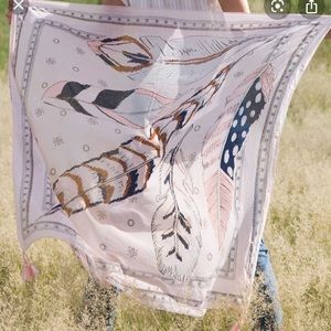 Noonday Feathers Tasseled Scarf